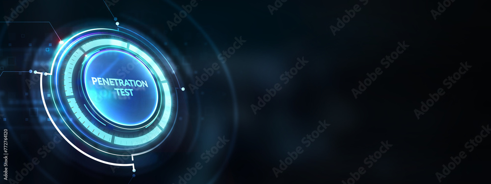 PENETRATION TEST inscription, cyber security concept. 3d illustration PENETRATION TEST inscription, cyber security concept. 3d illustration