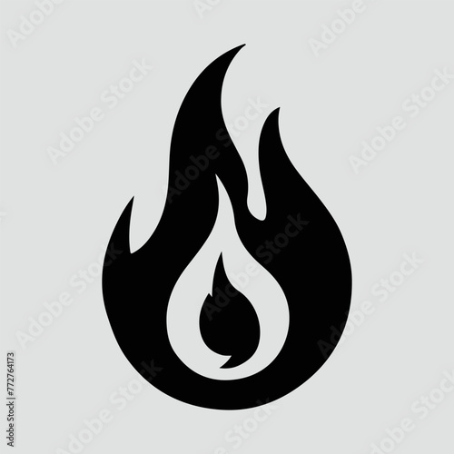 Flame Silhouette Vector fire heat hot burning fiery