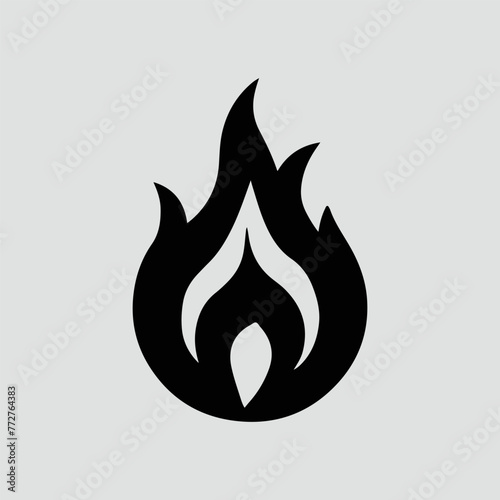 Flame Silhouette Vector fire heat hot burning fiery