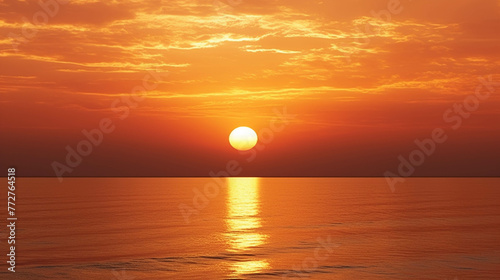 sunset over the sea  high definition hd  photographic creative image
