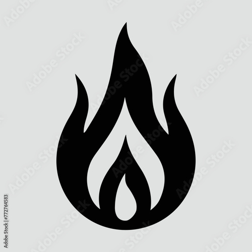 Flame Silhouette Vector fire heat hot burning fiery