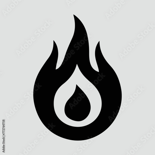 Flame Silhouette Vector fire heat hot burning fiery