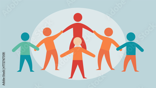 A group of people holding hands in a circle representing the concept of paying it forward and using benevolent acts as a defense mechanism.