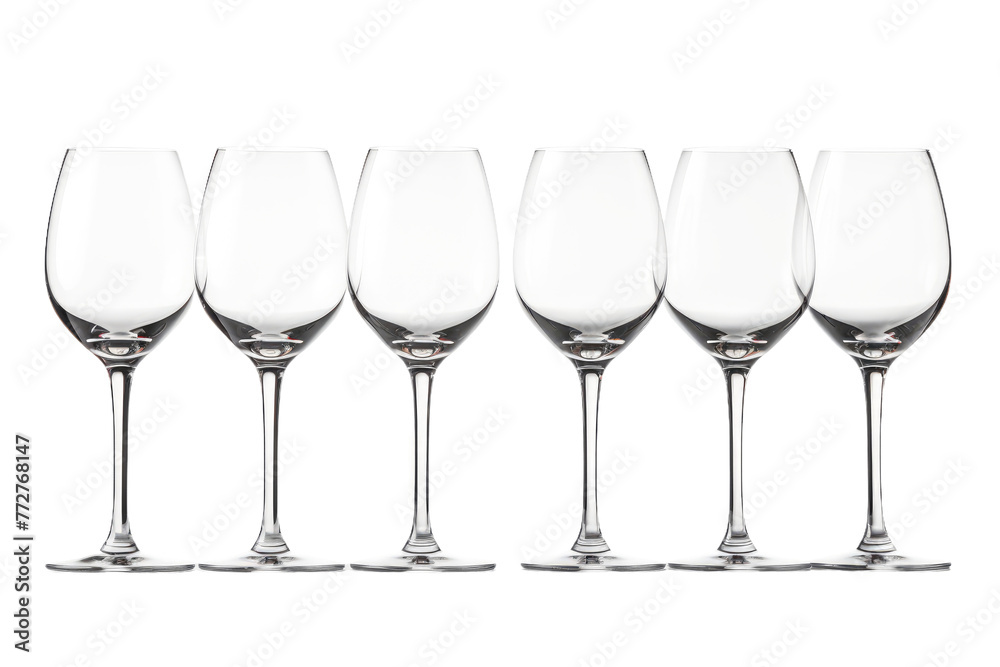 Symphony of Glass: Elegance in a Row. On a Clear PNG or White Background. Symphony of Glass: Elegance in a Row. On a Clear PNG or White Background.