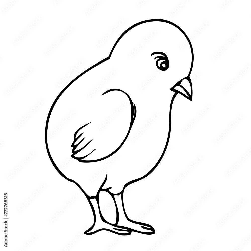 chick outline vector illustration chick outline vector illustration