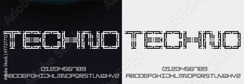 Future font creative modern alphabet fonts. Typography colorful bold witn color dot regular. vector illustrator