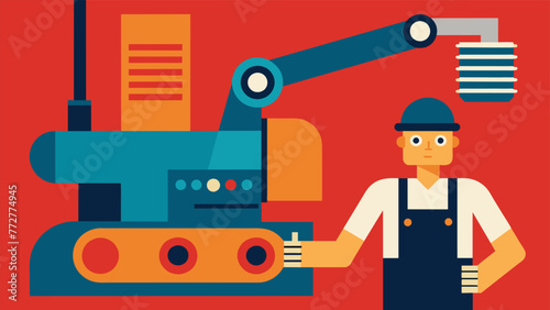 A closeup of a machine being operated by a skilled worker showcasing the specialized jobs that have been brought back to the country through