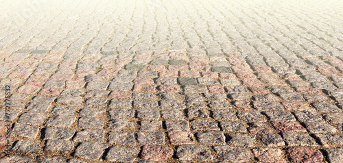 Texture of stone pavement tiles cobblestones bricks background