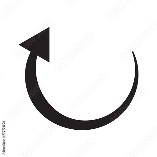 Circle arrow icon. Cycle, resumption , repeat concept. Vector illustration photo