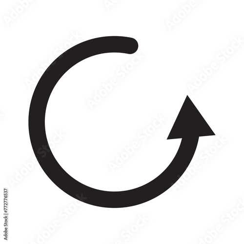 Circle arrow icon. Cycle, resumption , repeat concept. Vector illustration photo