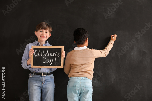 Little boys and chalkboard ...