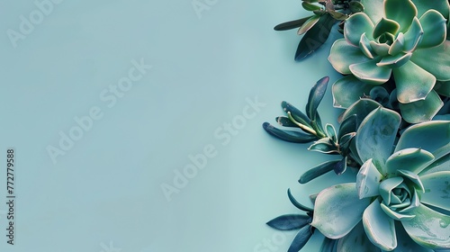 Miniature succulent plants background. Top view succulent cactus, gardening, horticulture theme.