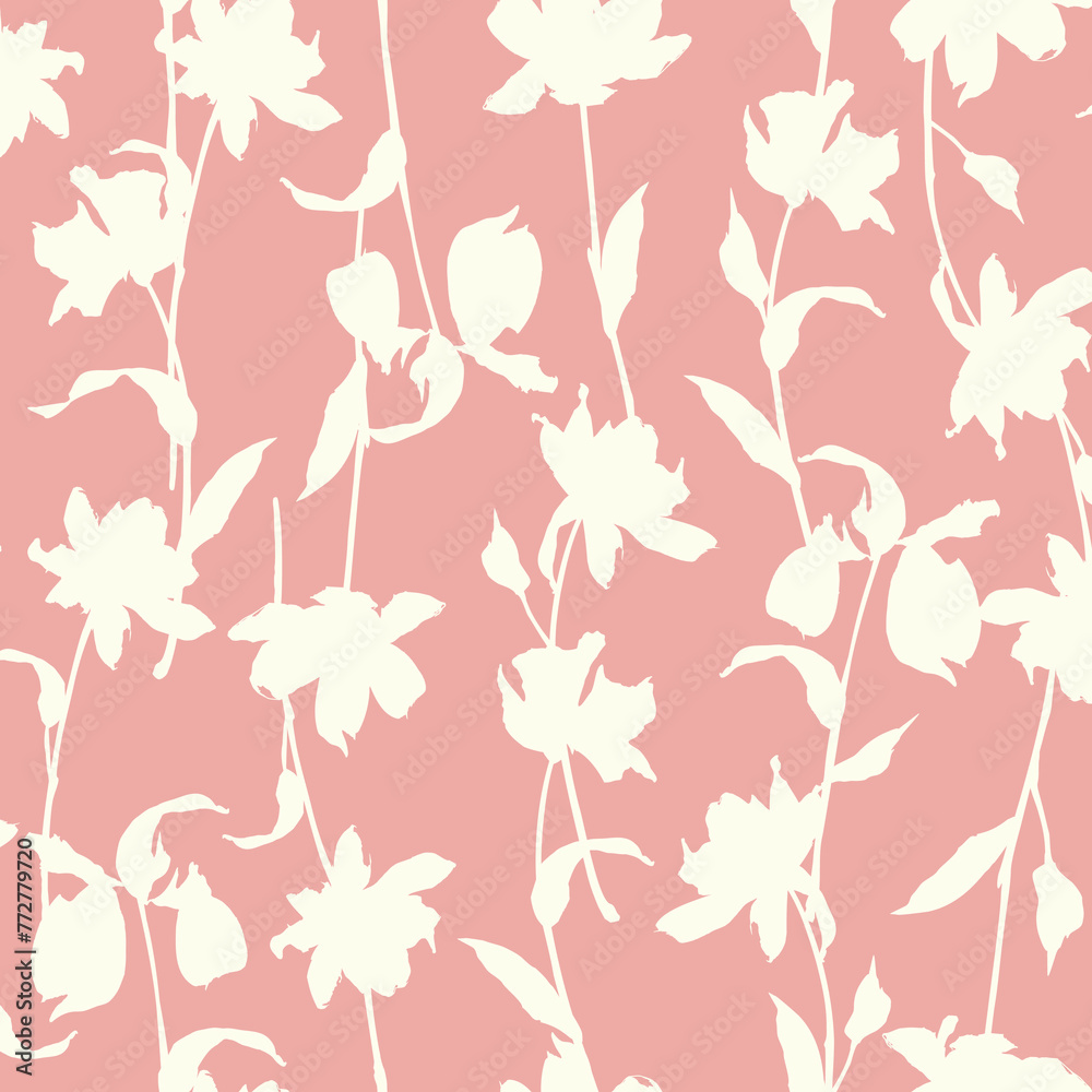 Abstract floral pattern perfect for textile design, Abstract floral pattern perfect for textile design,