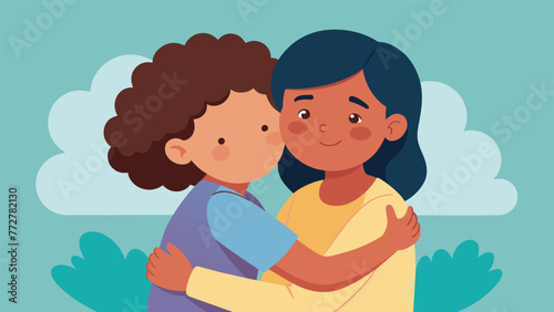 An illustration of two siblings seeking comfort from each other during a time of distress emphasizing the role of sibling relationships in