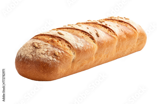 The Majestic Bread Loaf: A Culinary Delight. On a Clear PNG or White Background.