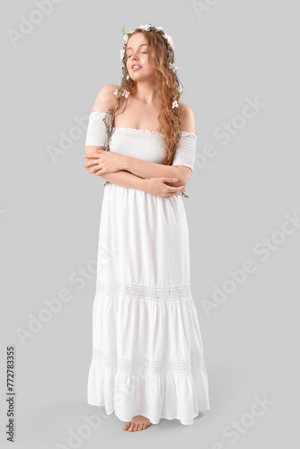 Beautiful young woman with ...
