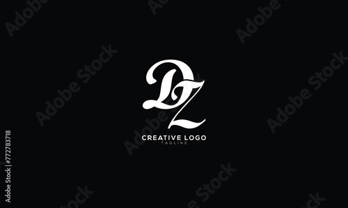 DZ ZD Abstract initial monogram letter alphabet logo design