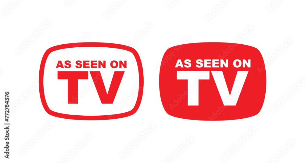 as seen on tv icon on white background	