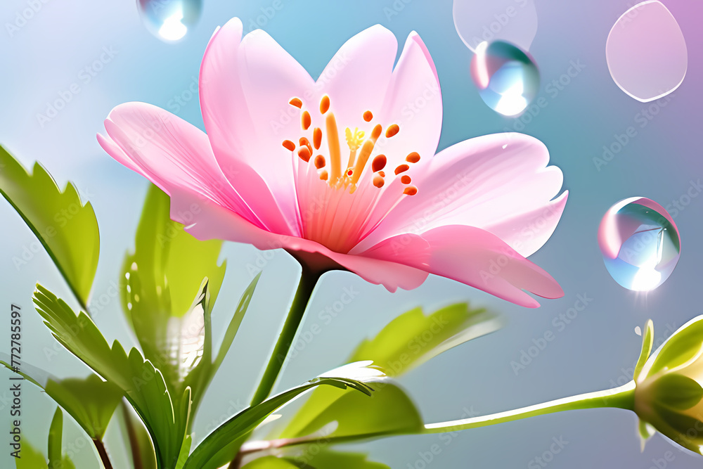 Obraz premium pink lotus flower, generative ai
