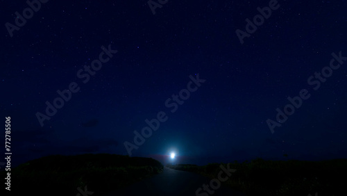 夜の東平安名崎の星空