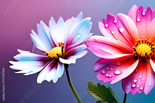 pink lotus flower  generative ai