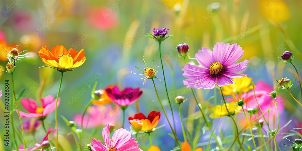 A photography of beautiful nature concept with summer flowers