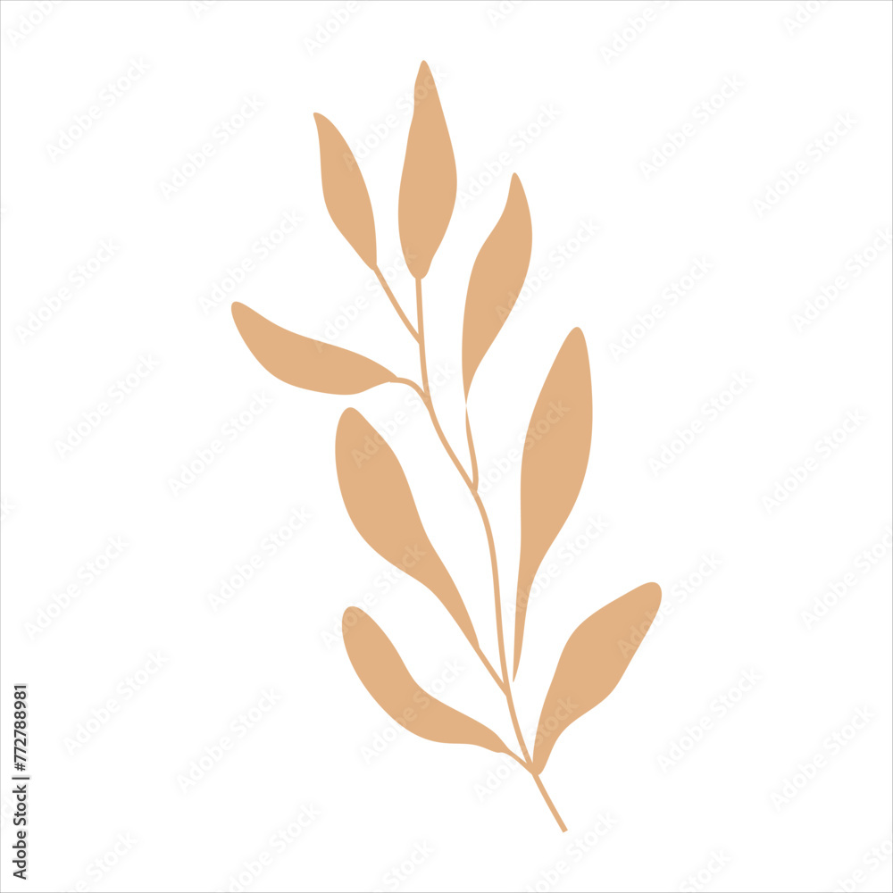 Beige abstract floral vector element Beige abstract floral vector element