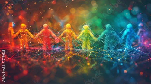 A colorful web of friendships weaving through lifes journey