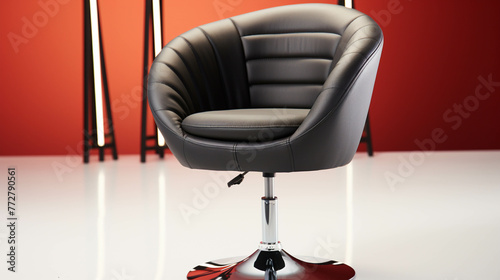 red leather armchair high definition(hd) photographic creative image