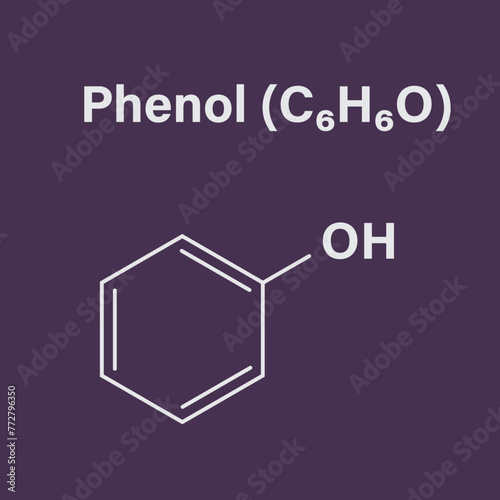 Phenol Phenol (C6H6OH) is an organic compound that has a hydroxyl group attached to a benzene ring.

