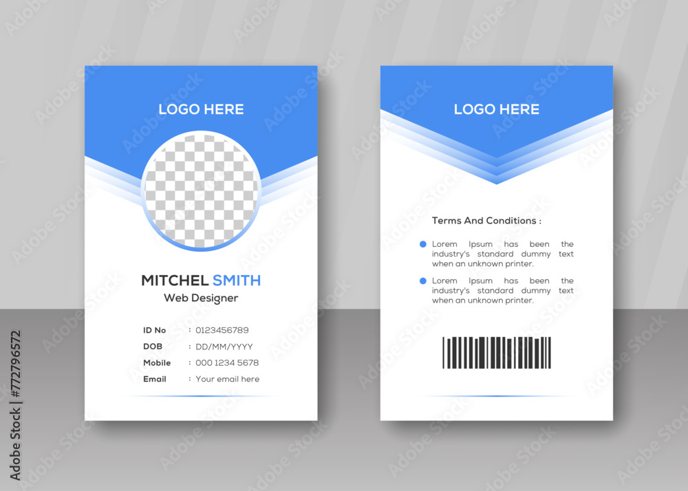 Modern and creative business id card design template Modern and creative business id card design template