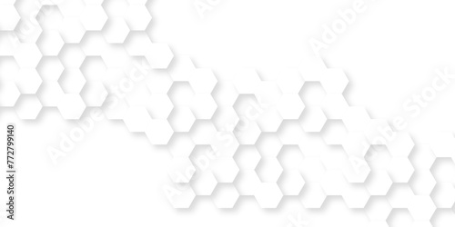 Abstract background with hexagons Abstract hexagon polygonal pattern background vector. seamless bright white abstract honeycomb background. 