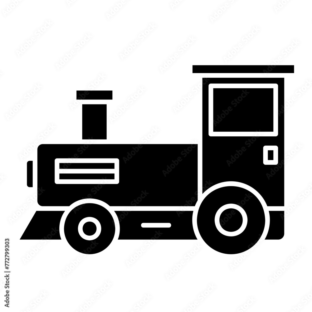 Illustration of Train Toy design Glyph Icon Illustration of Train Toy design Glyph Icon