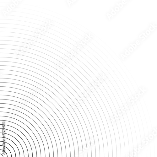 Abstract concentric circle background. line pattern design. Monochrome graphic. Circle for sound waves. vector illustration