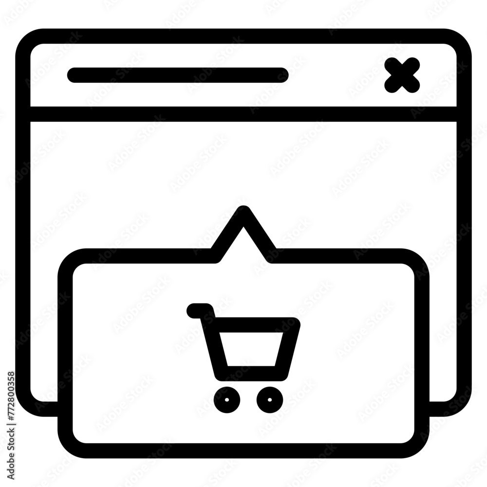 online shopping, computer with shopping cart icon online shopping, computer with shopping cart icon