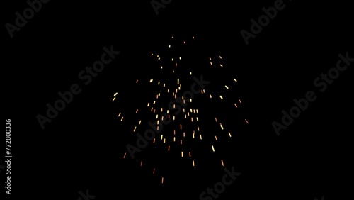 fire spark explosion in the dark with transparent background  photo