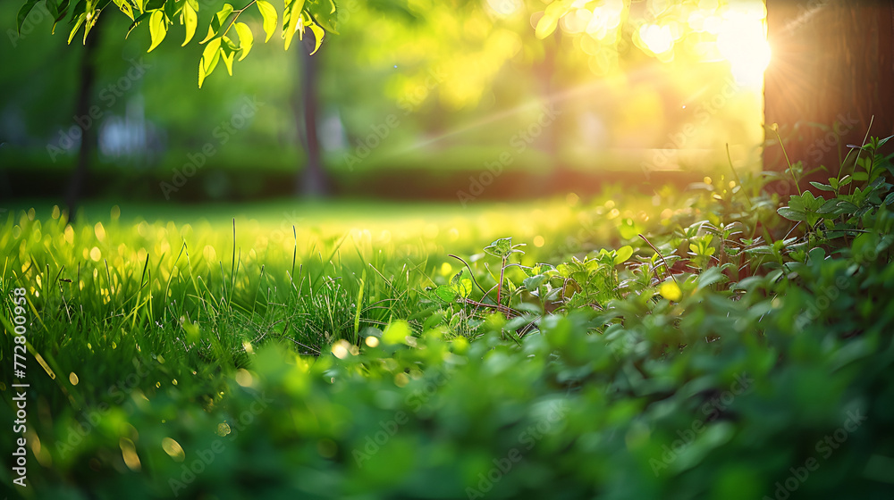 sunset in the forest , generative ai sunset in the forest , generative ai