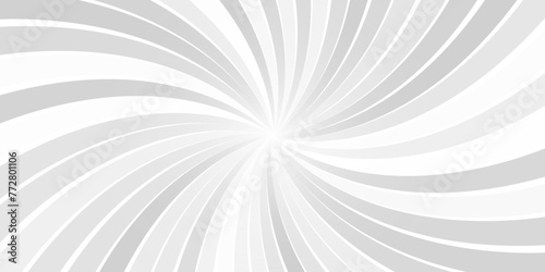 Carnival stripe rays background layout, retro spiral circus poster with radial burst. Funfair carnival background of pinwheel stripes or gray and beige sunbeam radial rays pattern