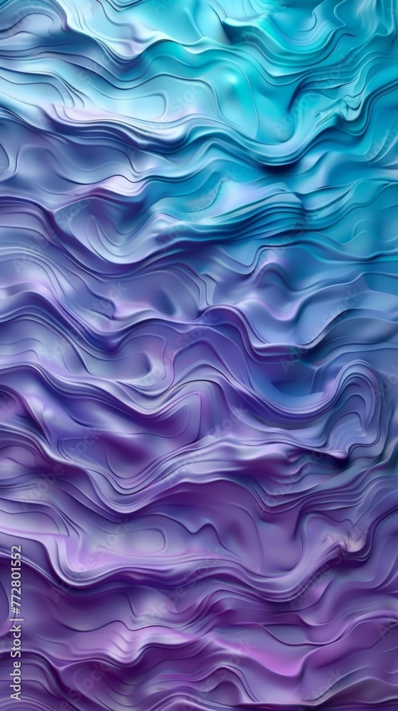 Fototapeta premium Abstract blue and purple wavy pattern