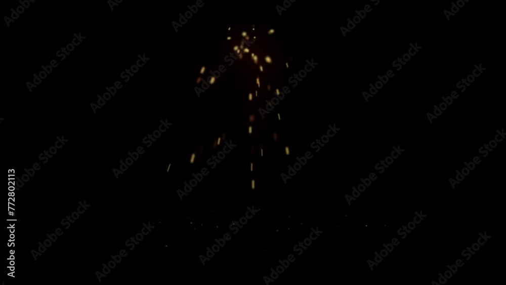 fire spark motion element with transparent background