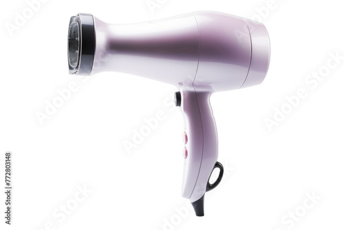 The Whirlwind Whisperer: Hair Dryer Magic. On a Clear PNG or White Background.