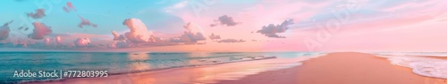 Blurry Beach and Ocean Scene