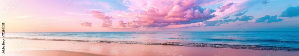Blurry Beach With Sky Background