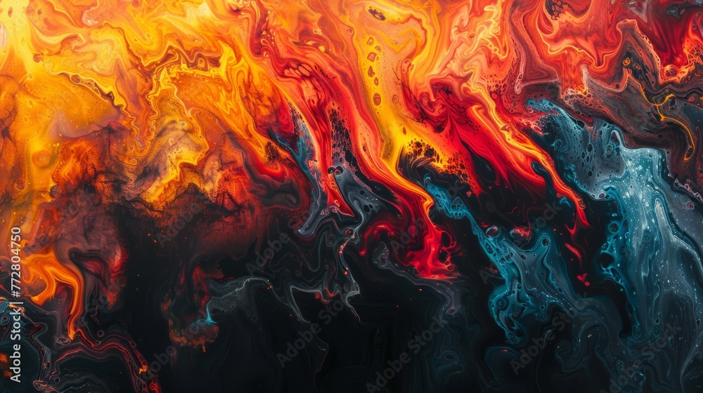 Abstract fluid art background with mixing colors Abstract fluid art background with mixing colors