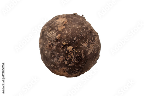 Close Up of a Chocolate Ball on White Background © Yasir