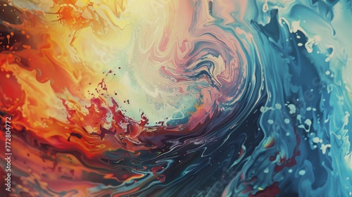 Abstract colorful liquid swirls