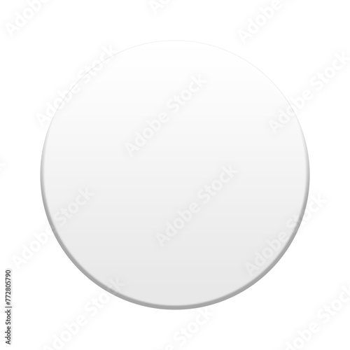 white round button