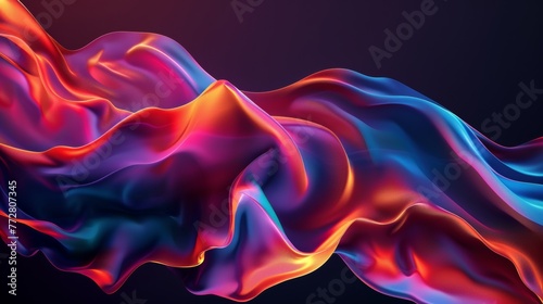 Vibrant abstract silk waves