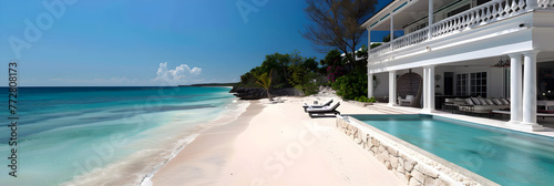 Serene Tropical Bliss: Luxury Beach Villa Overlooking Stunning Seascape and Infinity Pool
