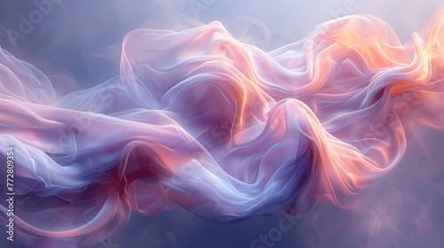Abstract flowing fabric simulation © iVGraphic